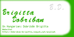 brigitta dobriban business card