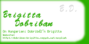 brigitta dobriban business card